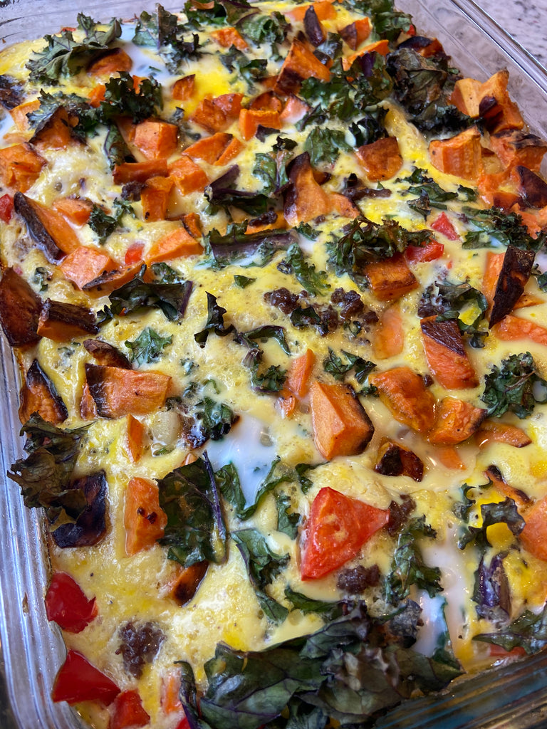 Sweet Potato/Kale Breakfast Casserole
